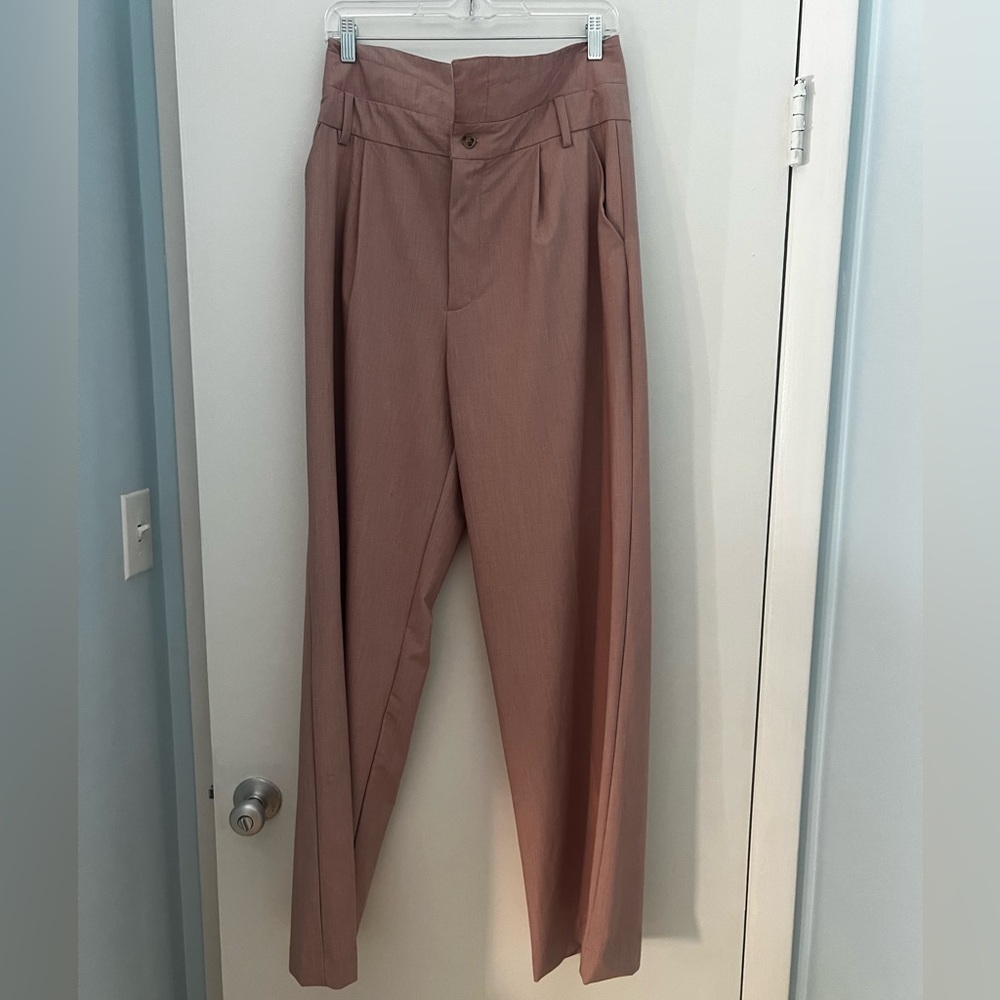 Mauve Zara high waisted trousers Sz Large